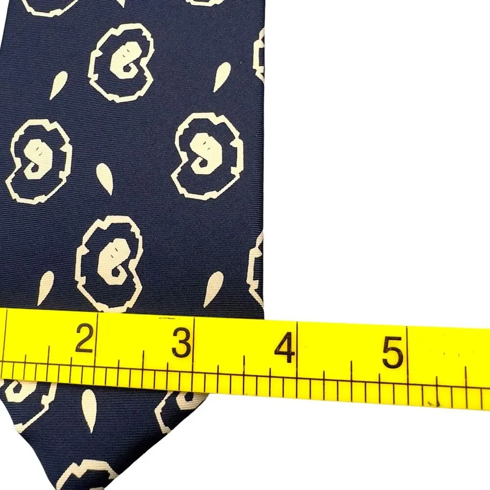 Perry Ellis Mens‎ Silk Dress Tie Made in USA Vintage Geometric Pattern 56